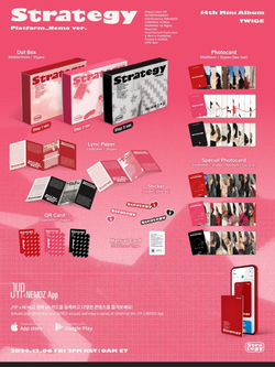 Альбом TWICE - STRATEGY 14th Mini Album PLATFORM NEMO 3 Version SET