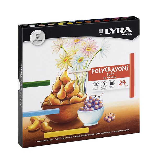 Пастель сухая 24 цв, Polycrayon Lyra L5651240
