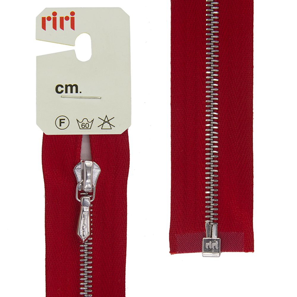 Молния металл RIRI Т4 (4 мм) 1 зам., разъем., 100 см, Ni, слайд.Tropf, цв.2407, красный, 1 шт Молния металл RIRI Т4 (4 мм) 1 зам., разъем., 100 см, Ni, слайд.Tropf, цв.2407, красный, 1 шт