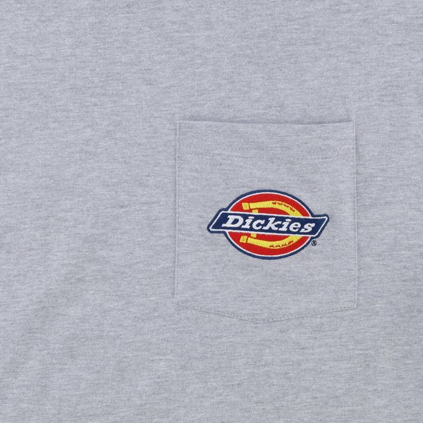 Футболка Dickies Chest Logo Pocket T-Shirt (heather gray) артикул: - купить в магазине Дайс