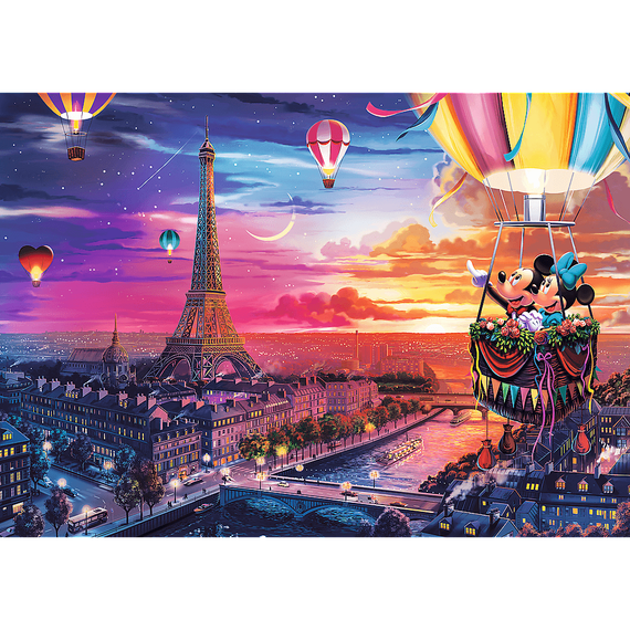 Puzzles - "1000 Premium Plus" - Mickey and Minnie in Paris / Disney