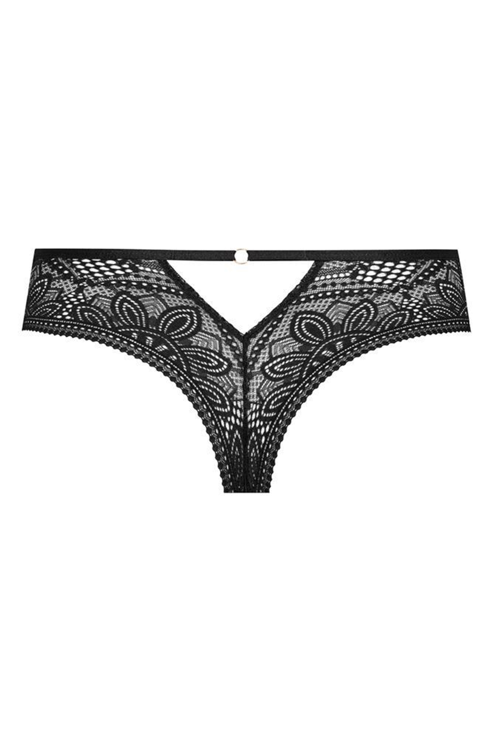Трусики-стринги Desire из кружевного полотна (Размер: XL) (Цвет: черный)