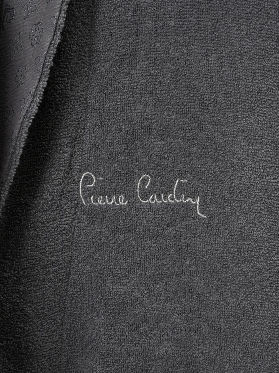 AST00047 PIERRE CARDIN HOME Набор 2 халата 2 полот. для лица 50х90 2 для тела 70х140 жаккарда с логотипом сирень-серый — фото 8