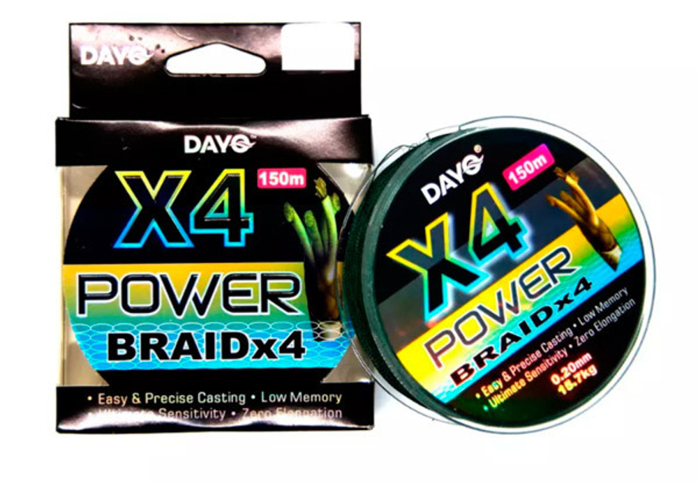 Плетенка POWER BRAID X4 (0.10-0.20мм) 100м от DAYO (ДоЮй)