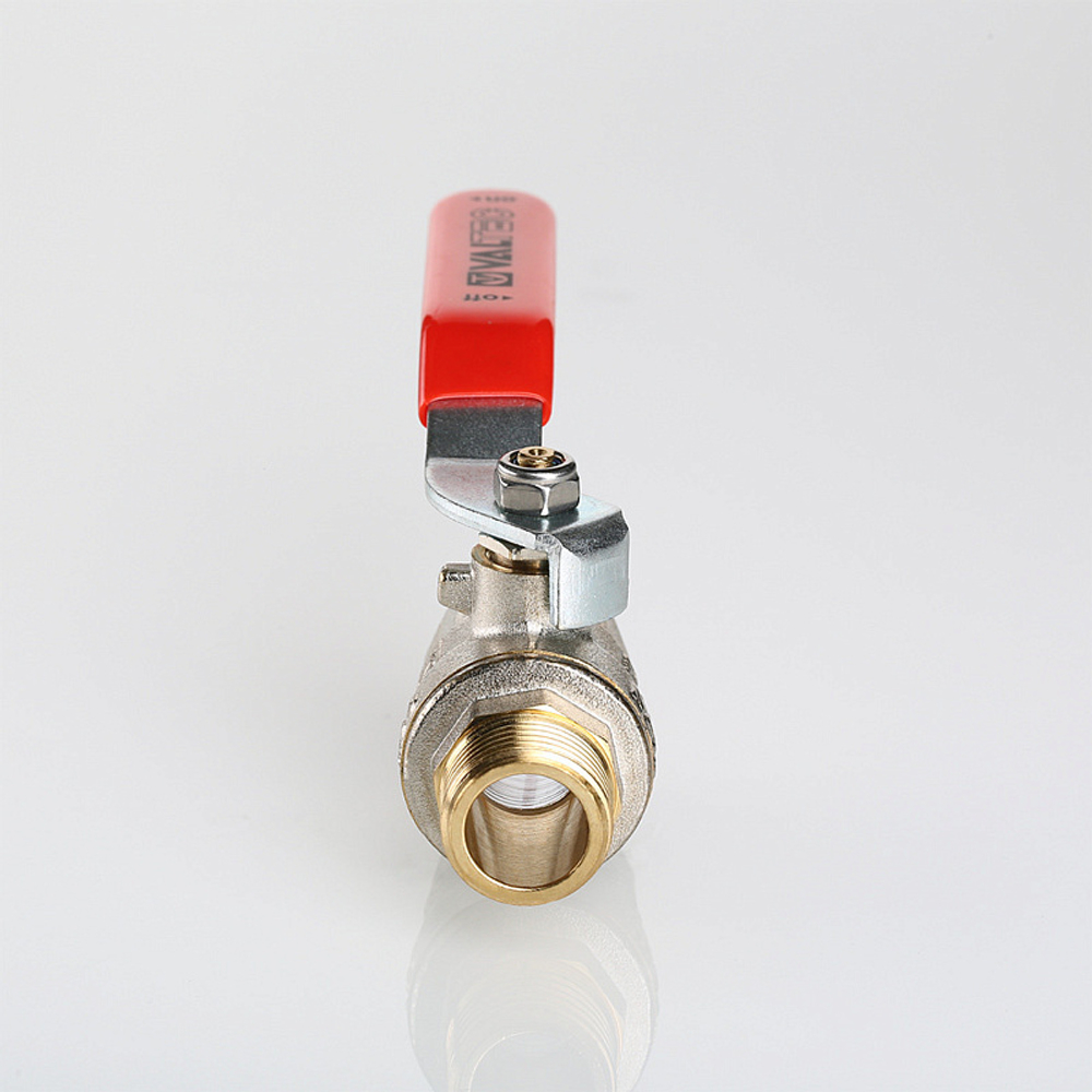 Кран шаровой Valtec BASE, стальная рукоятка 1/2" вн.-нар. (VT.215.N.04)