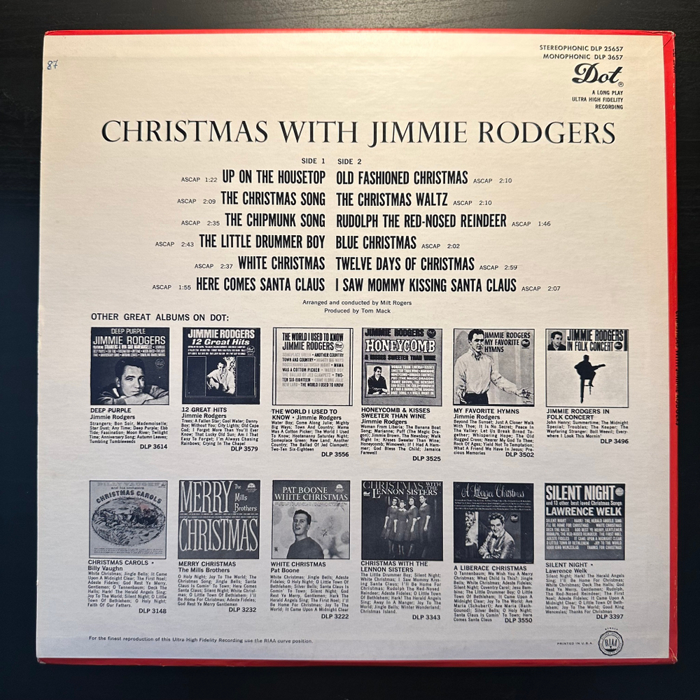 Jimmie Rodgers - Christmas With Jimmie Rodgers (США 1965г.)