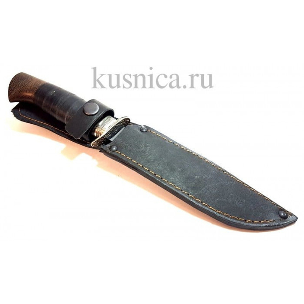 Нож Штрафбат, кованная сталь Y10, рукоять венге, кожа