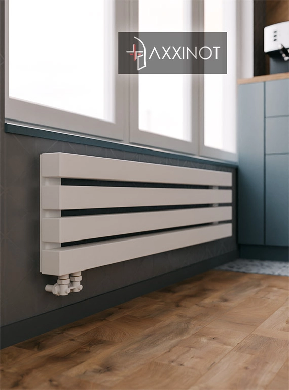 Axxinot Verde Z 700 - горизонтальный трубчатый радиатор шириной 700 мм, белый