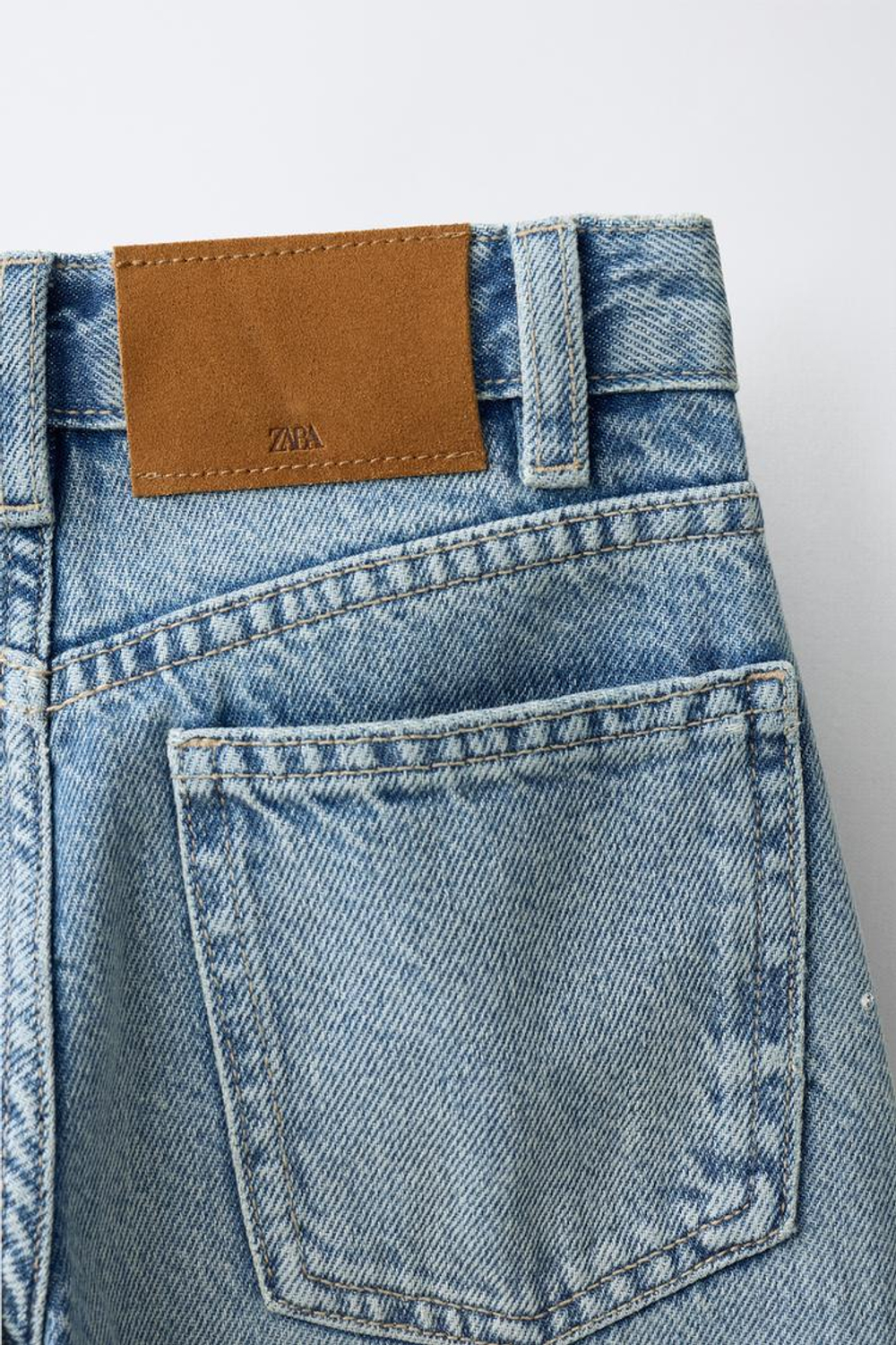 ZARA ДЖИНСЫ BARREL СО СТРАЗАМИ, СИНИЙ
