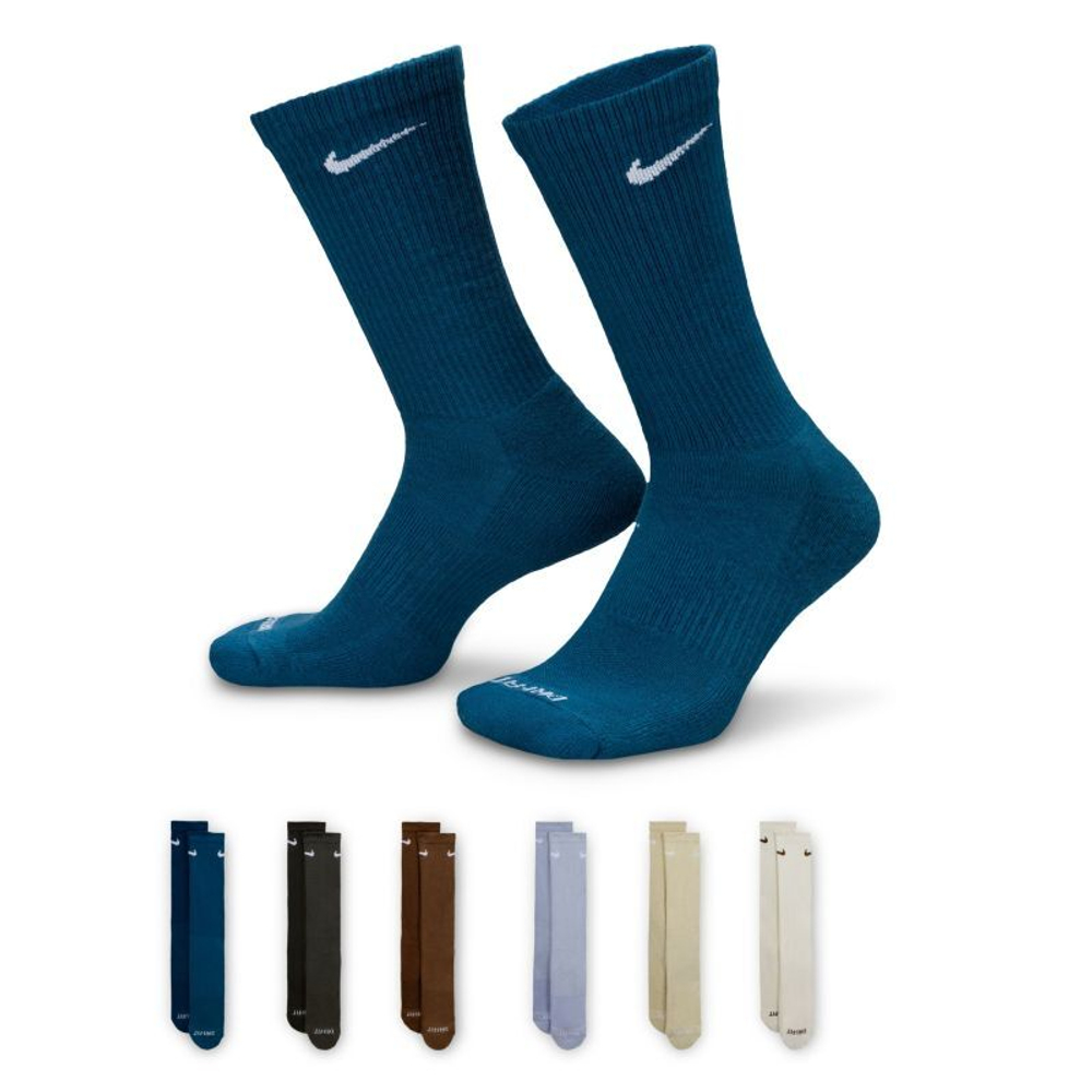 Теннисные носки Nike Everyday Plus Cushion Crew 6P - multicolor