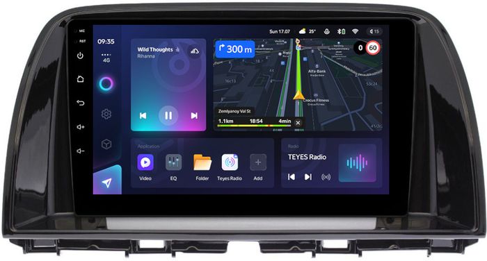 Магнитола для Mazda CX-5 2015-2017 (ШГУ цветной) - Teyes CC3L монитор 9" IPS на Android 10, CarPlay, 4G SIM-слот