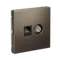 Розетка мультимедийная двойная ТВ + компьютерная RJ45, Cat 5e Systeme Electric ArtGallery Мокко GAL000689