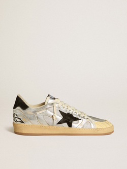 Кеды Golden Goose Ball Star из серебристой кожи