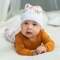 Комплект шапочка и слюнявчик "Тигры" 0+