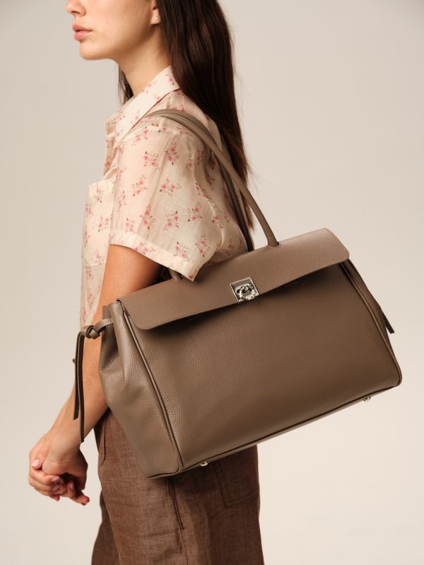 Кожаная сумка Lolita DBR 31436 тауп
