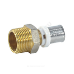 Муфта МП латунь никель пресс Дн 20х1/2" НР ГОСТ 32415-2013 8001 Aquasfera 8001-03
