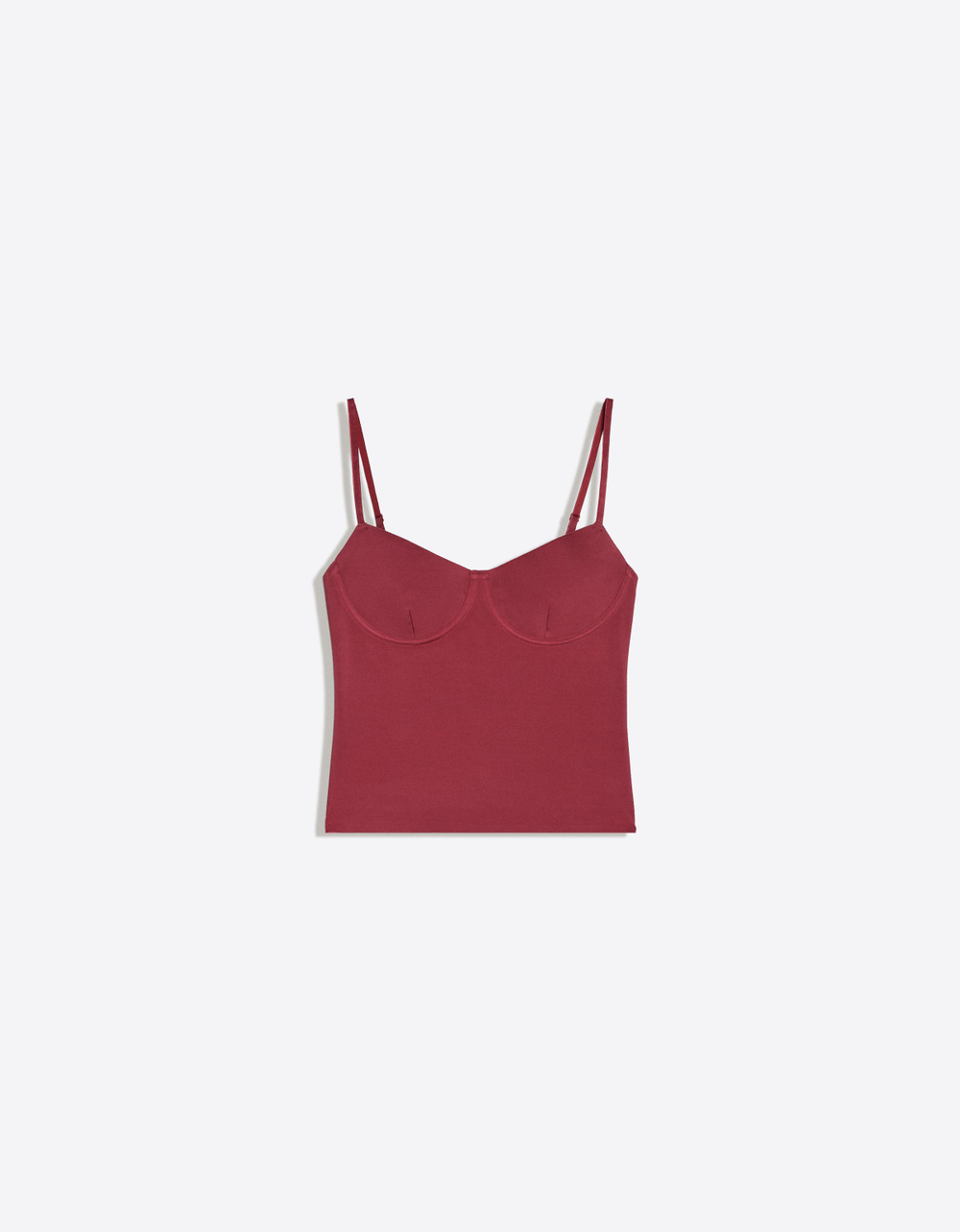 Женский облегающий топ на бретелях - BERSHKA