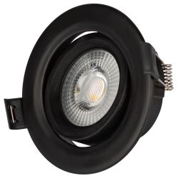 Светильник светодиодный встраиваемый ЭРА KL LED 22A-5 4K BK 5Вт 4000K круглый поворотный черный | Встраиваемые LED светильники