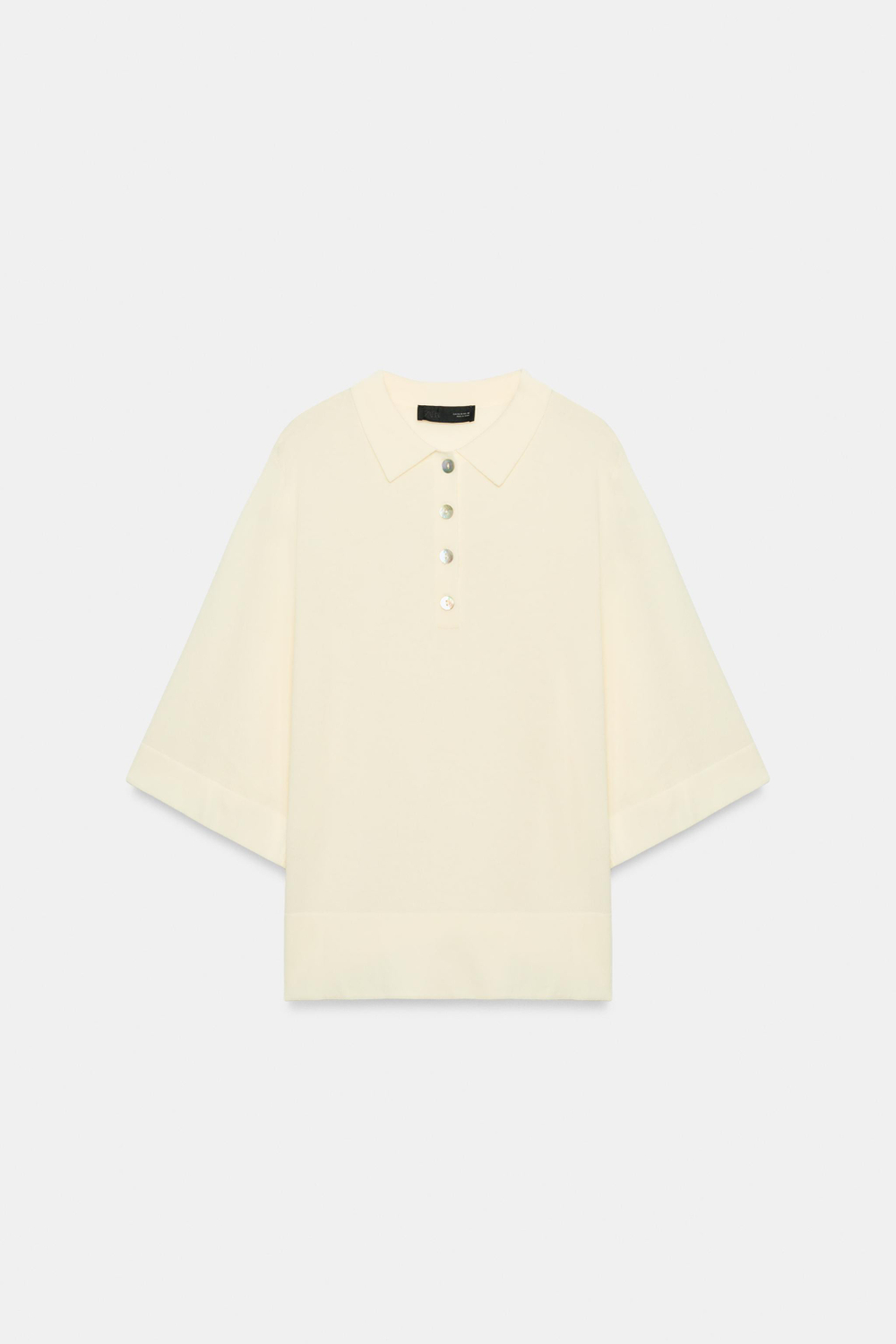ТРИКОТАЖНОЕ ПОЛО С РУКАВАМИ ТРИ ЧЕТВЕРТИ — ZARA