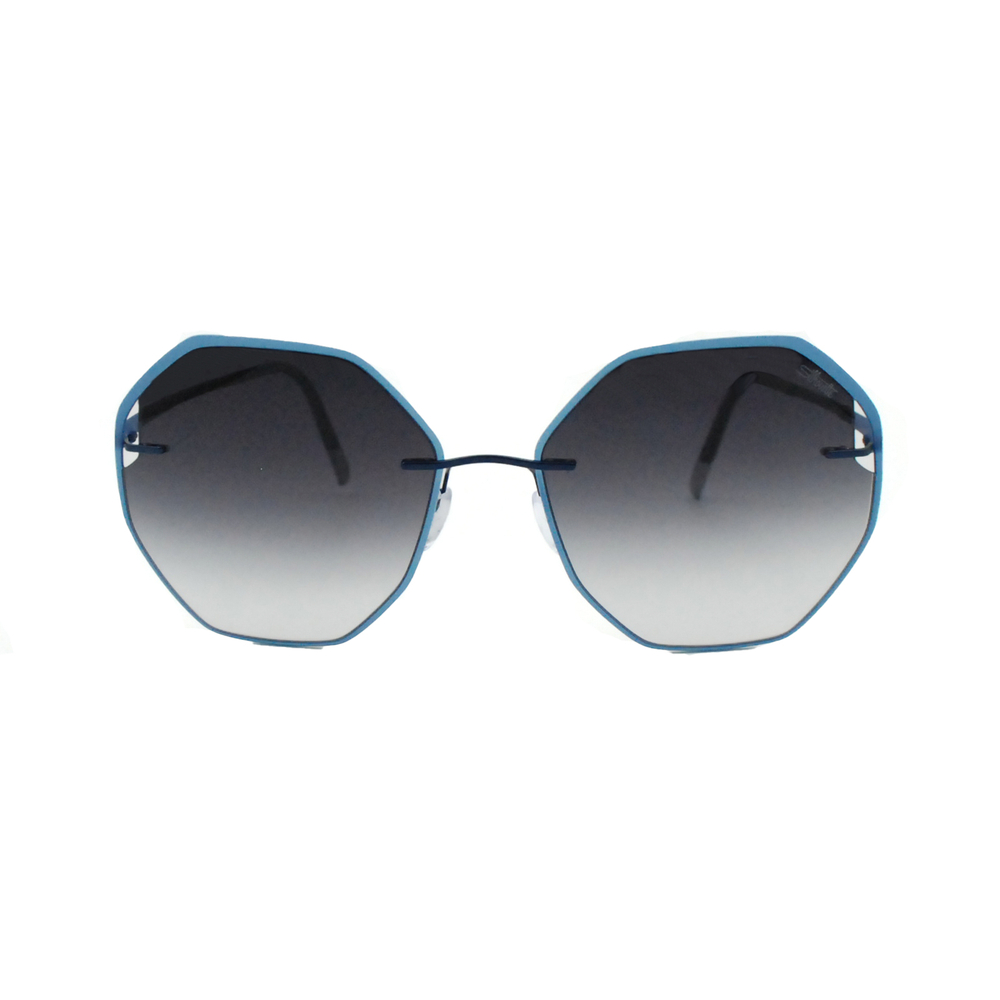 Солнцезащитные очки Silhouette 8187 SG 4540 многогранник синие матовые