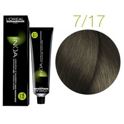 L'Oreal Professionnel Inoa 7.17 - Блонд пепельно-матовый 60 мл