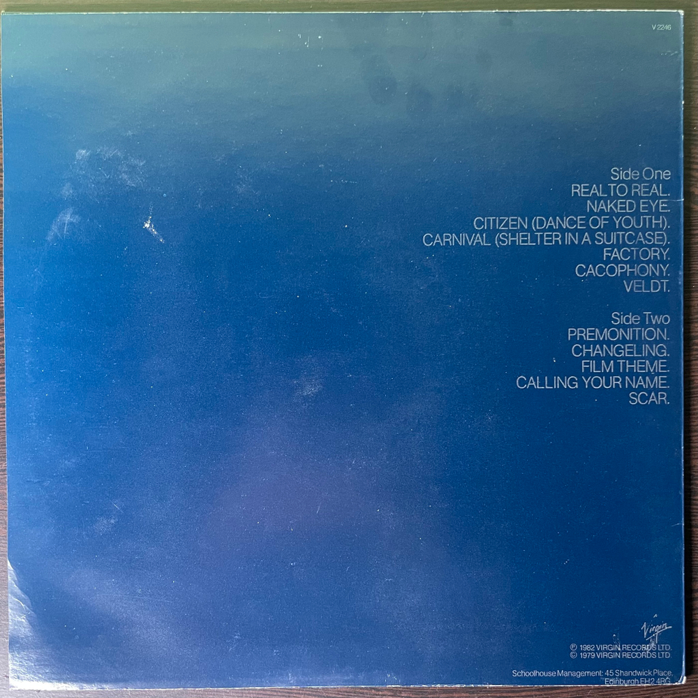 Simple Minds ‎– Real To Real Cacophony (Англия 1982г.)