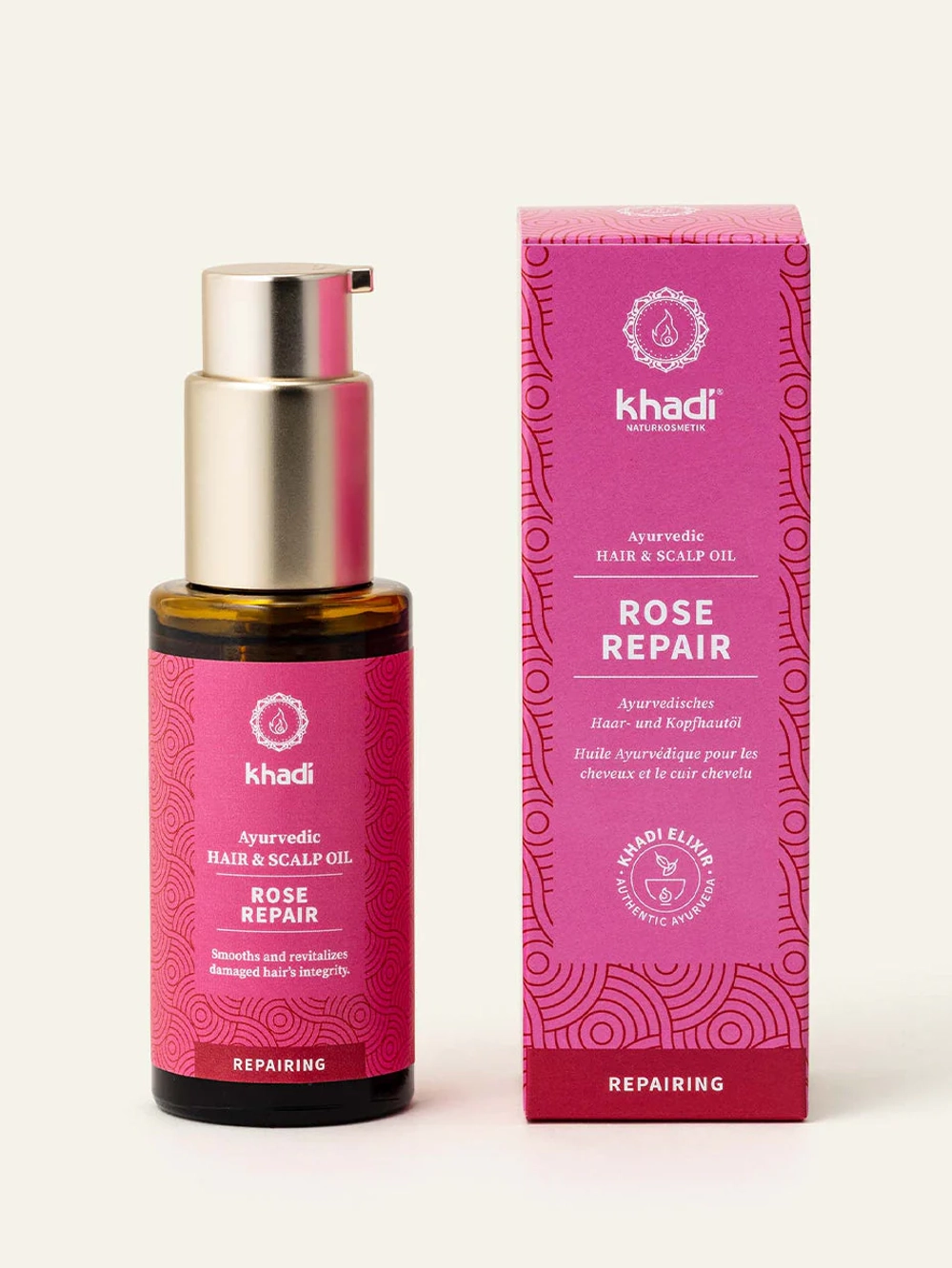 Восстанавливающее масло для волос Khadi Hair Oil Rose, 50 мл
