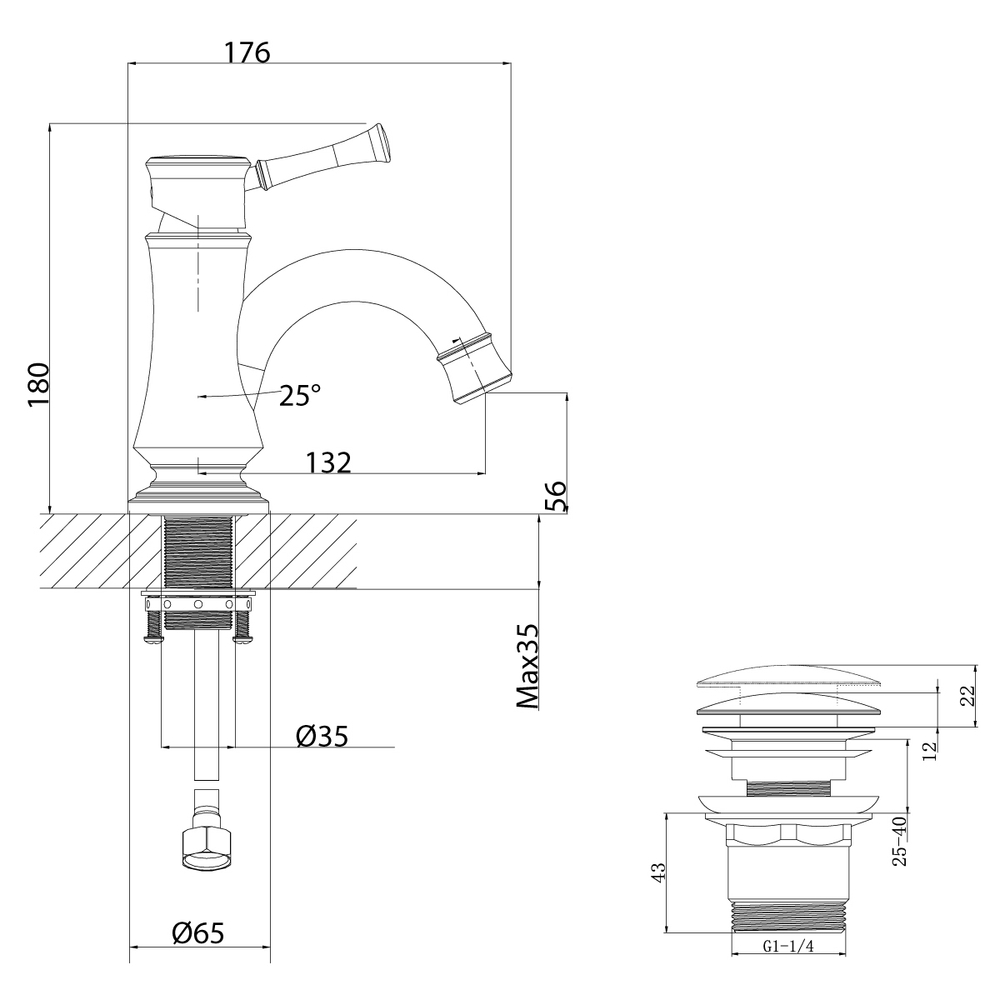 Смеситель Lemark Peretto LM6306RB для раковины черный кофе