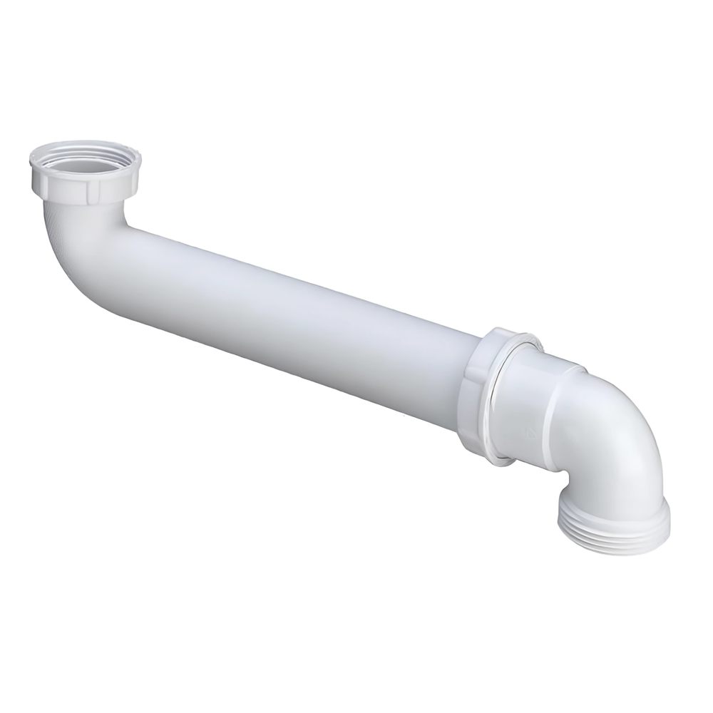Колено Viega 105785 для слива, пластиковое, регулируемое, белое, d 1 1/2", 230х90 мм