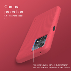 Тонкий жесткий чехол красного цвета (Bright Red) от Nillkin для OnePlus Nord CE2 Lite 5G, серия Super Frosted Shield