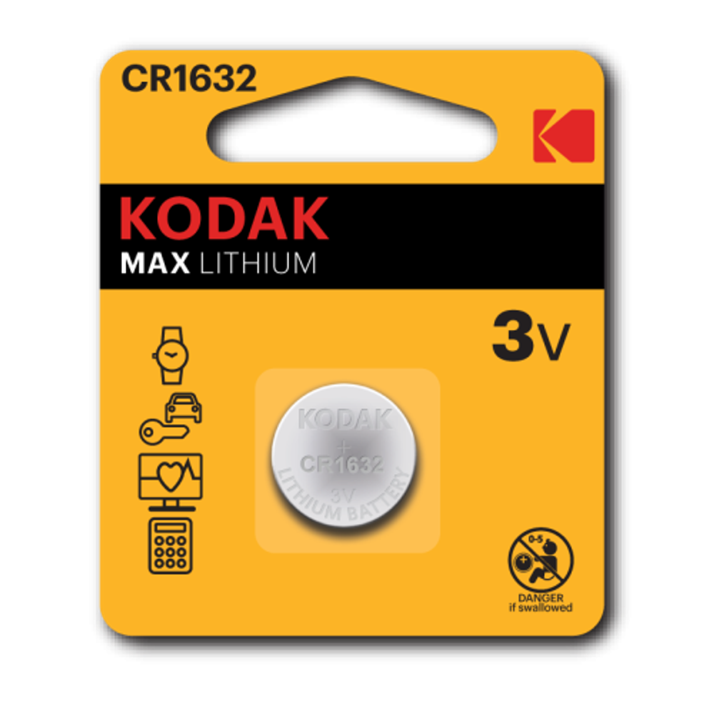 Батарейки Kodak CR1632-1BL MAX Lithium | Батарейки Литиевые