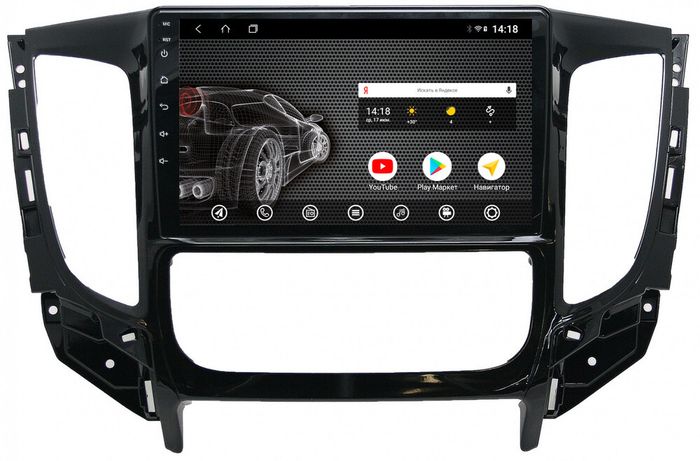 Магнитола для Mitsubishi L200 2015-2019 (климат), Pajero Sport 3 2016-2023 (МКПП), FIAT Fullback - AK383R9-MTK Android 10