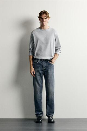 ZARA ДЖИНСЫ STRAIGHT LEG, СИНИЙ
