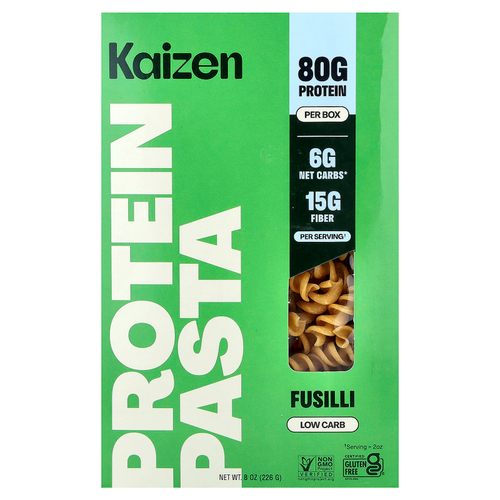 Kaizen, протеиновая паста, фузилли, 226 г (8 унций)