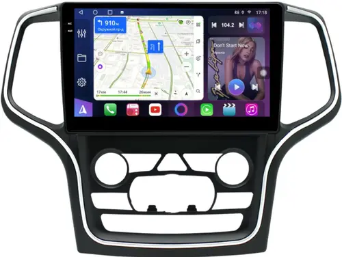 Магнитола для Jeep Grand Cherokee WK2 2013-2021 (ШГУ 8.4") - FarCar S500-TS18 монитор 10.36" QLED на Android 14, CarPlay, 4G SIM-слот