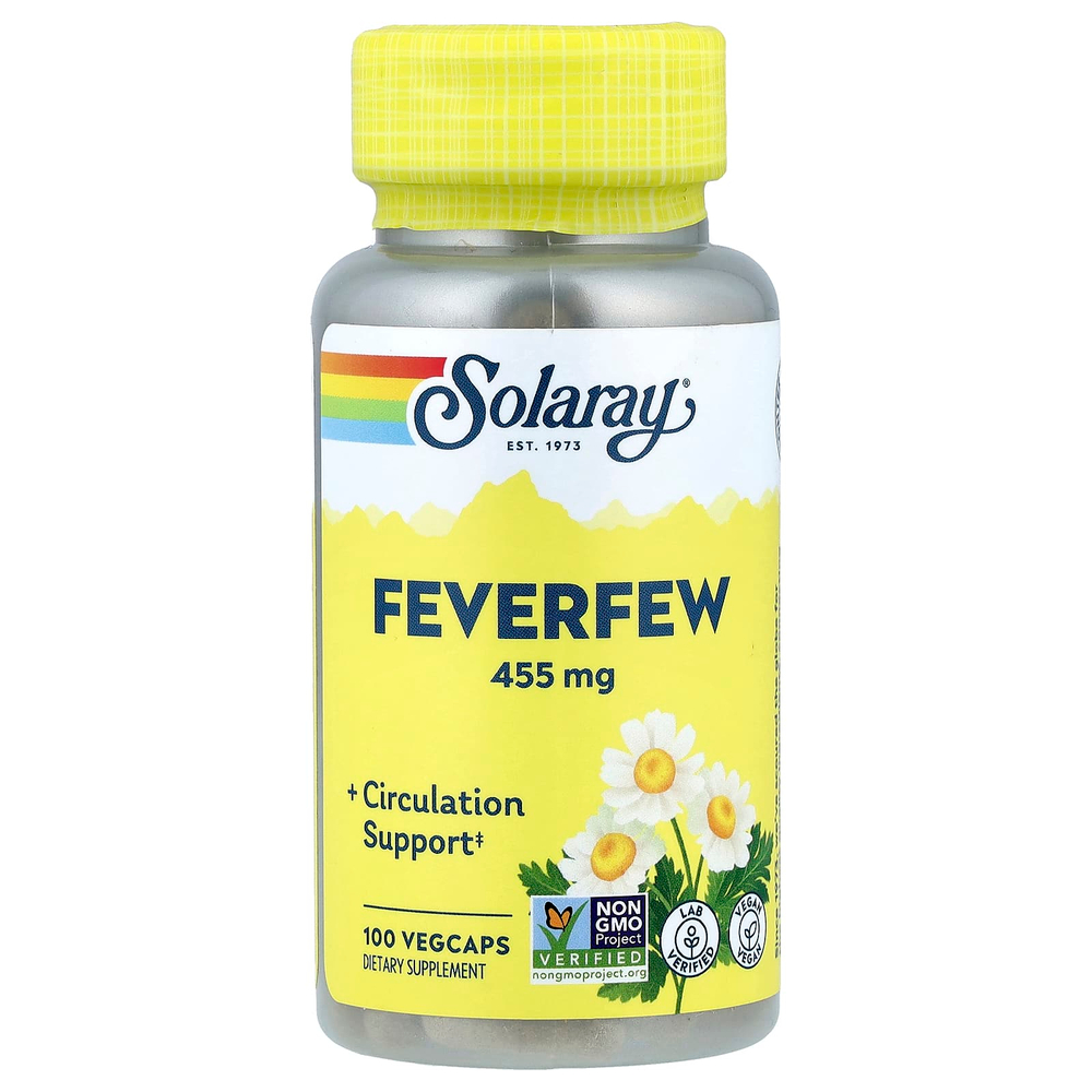 Solaray, пижма, 455 мг, 100 капсул VegCaps