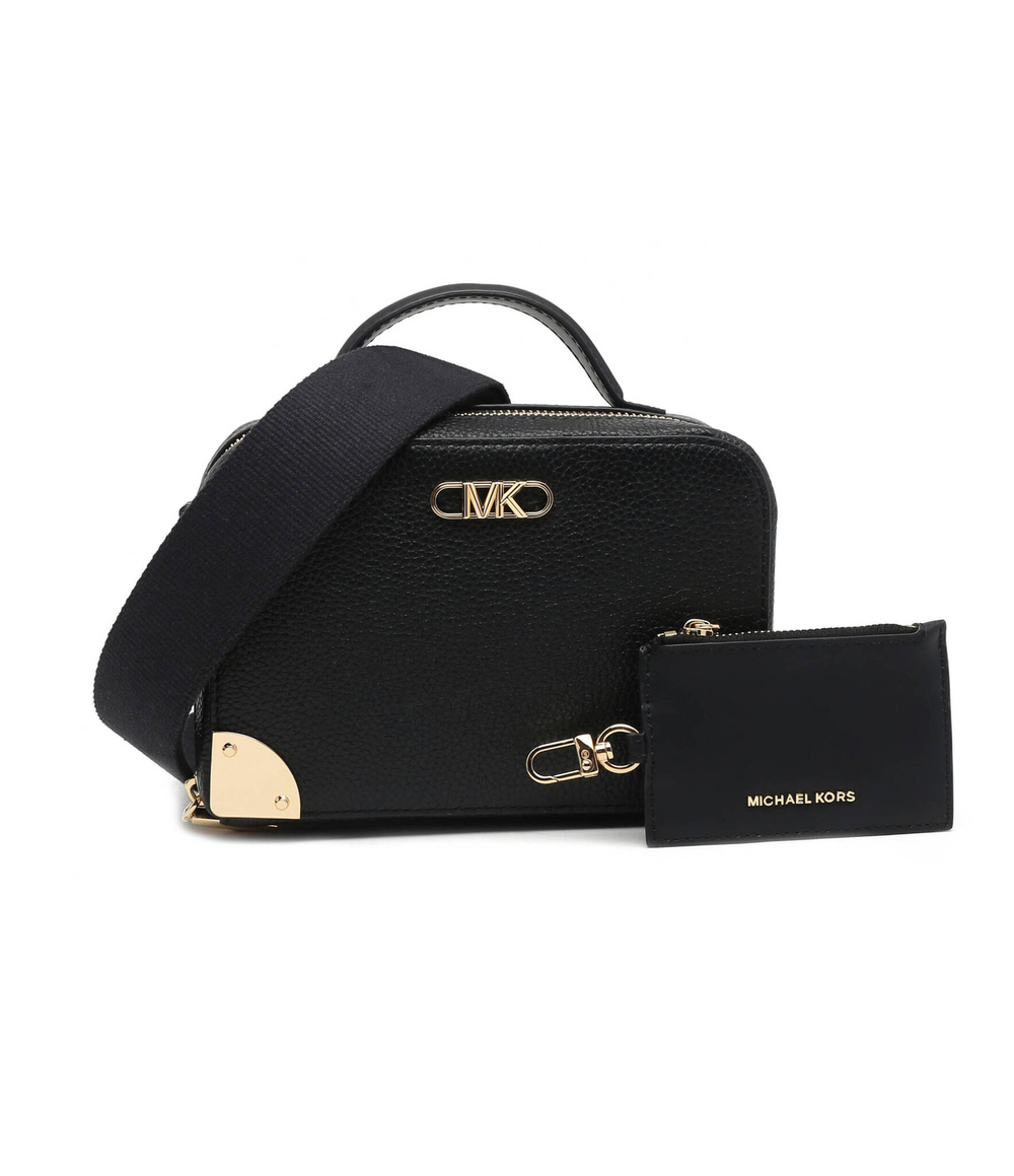 Кожаная сумка-трапеция + поясная сумка Michael Kors - черный(32F3G9EC5L)