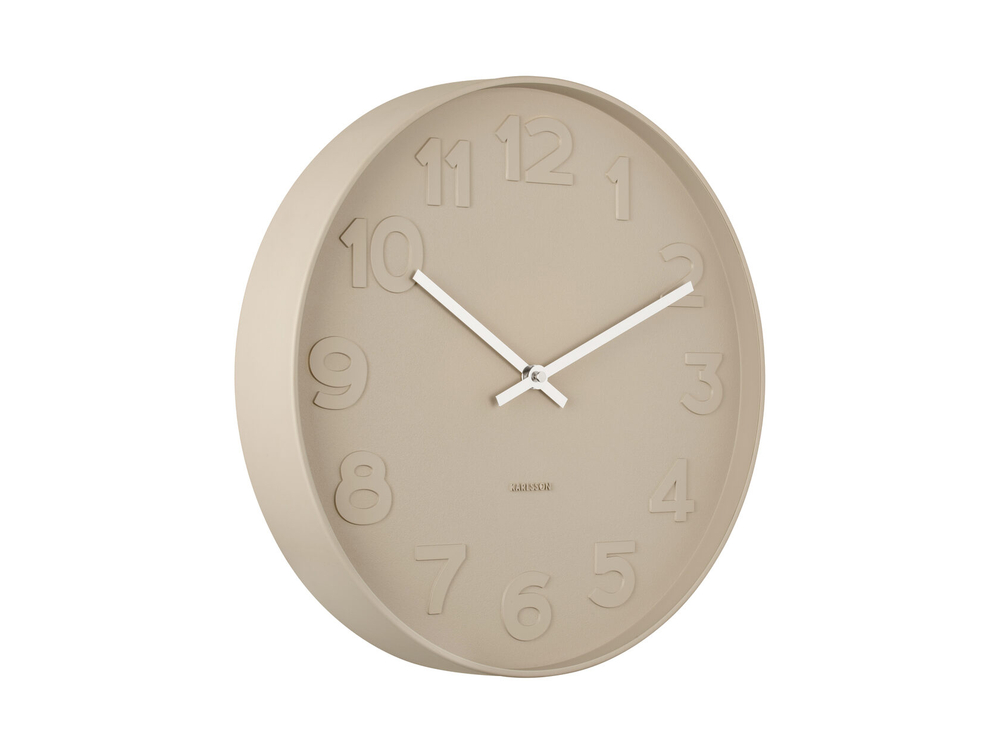 Часы настенные Karlsson MR BROWN Present Time Бежевый