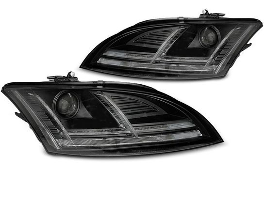 Передние фары для Audi TT 8J (10-14) черные динамические под штатный ксенон с AFS
