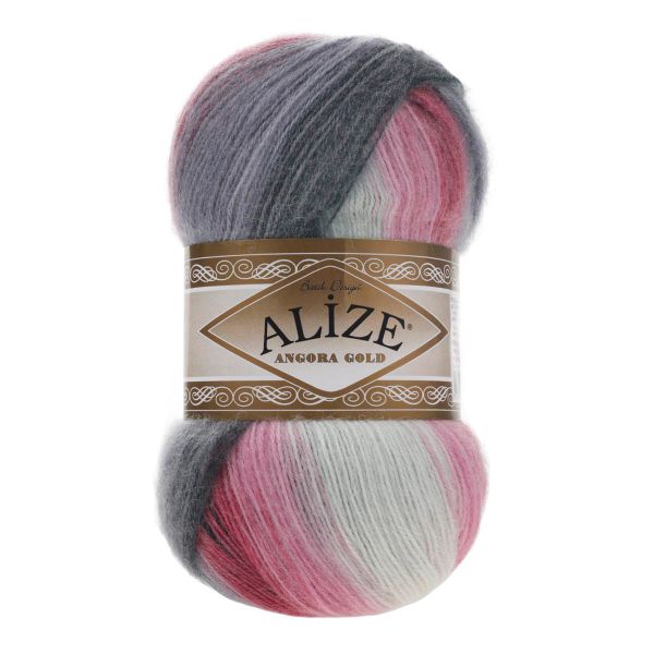 Пряжа Alize (Ализе) Angora Gold Batik / уп.5 мот. по 100 г, 550м, 1602 секционный A