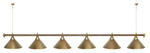 Лампа STARTBILLIARDS 6 пл. (плафоны золотые,штанга золотая,фурнитура золото)
