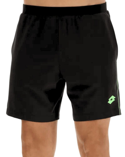 Мужские теннисные шорты Lotto Superrapida V - all black/green apple neo