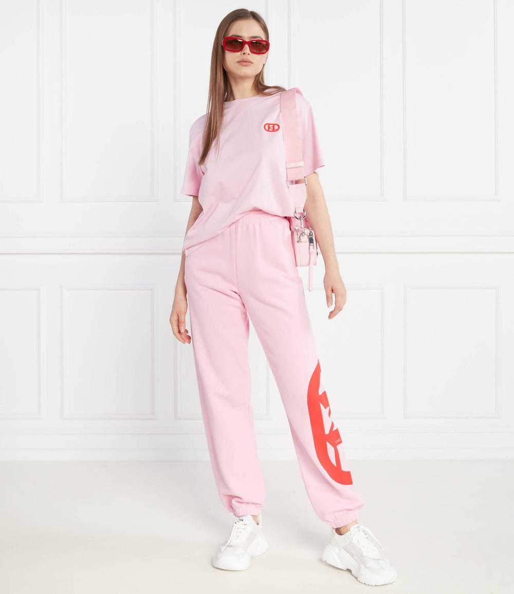 Футболка kl logo Karl Lagerfeld - розовый(235W1711)