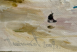 Плотников В. В. Баржа. Зима в Угличе. Холст, масло. 2009 г.