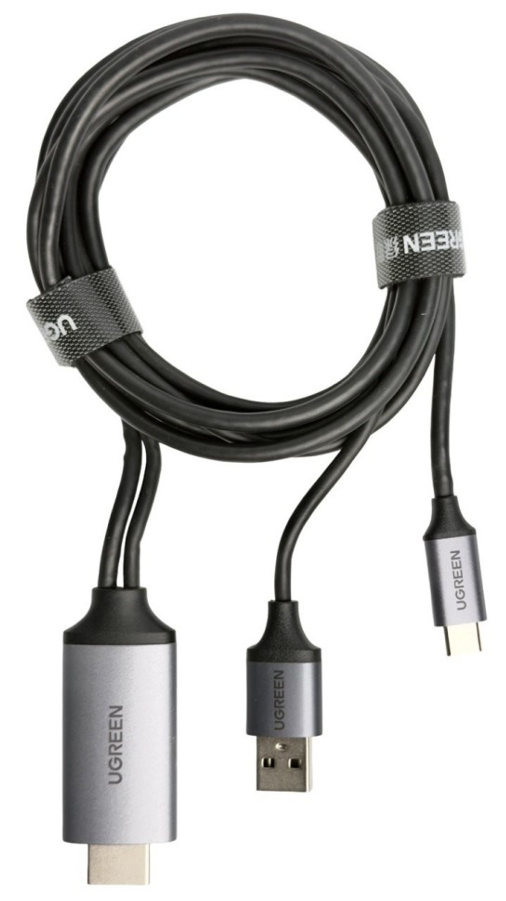Ugreen HDMI(папа) toType-C/USB-A 1,5m Black