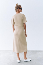 ПЛАТЬЕ МИДИ ИЗ МЯГКОЙ ТКАНИ С РЕМНЕМ — ZARA