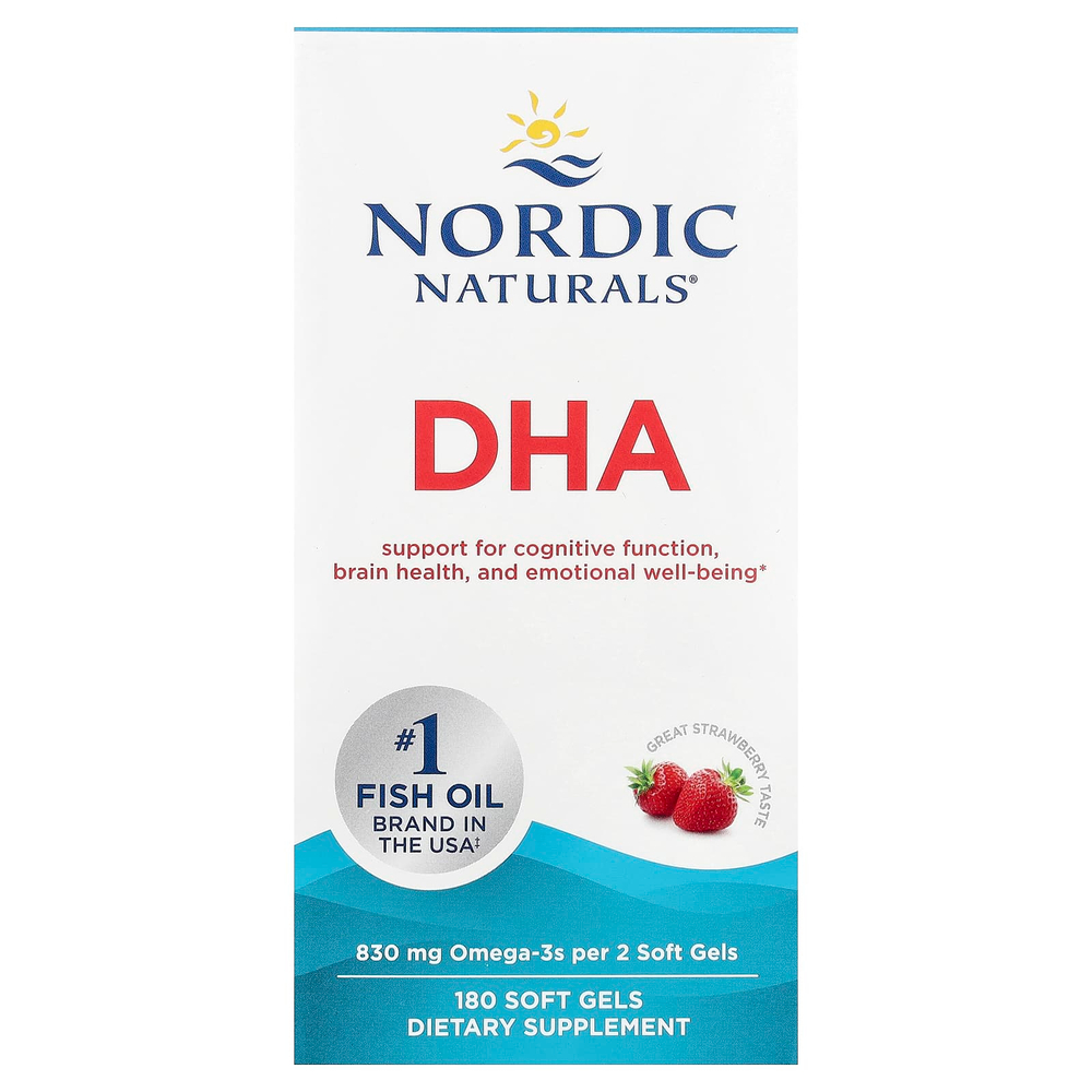 Nordic Naturals, ДГК, клубничный вкус, 415 мг, 180 мягких таблеток