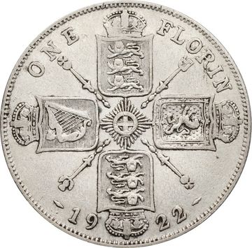 2 шиллинга (флорин) 1922 Великобритания