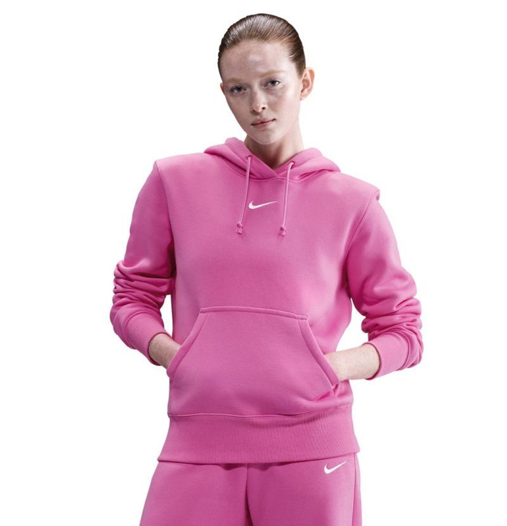 Женская Кофта теннисная Nike Sportswear Phoenix Fleece - playful pink/sail