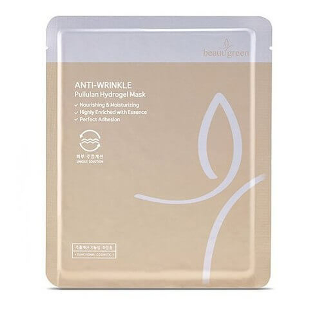 Гидрогелевая маска для разглаживания морщин BeauuGreen Anti-Wrinkle Pullulan Hydrogel Mask